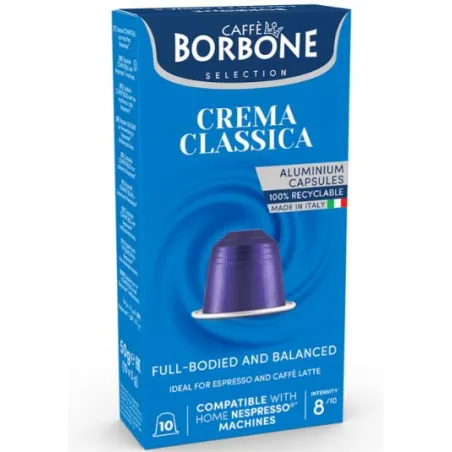 Caffè Borbone Capsule Nespresso Blu Crema Classica 10 x 10