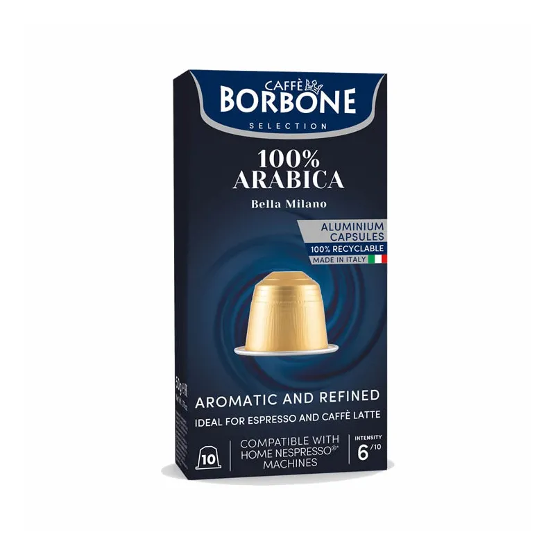 Caffè Borbone Capsule Nespresso Nero 100% Arabica 10 x 10