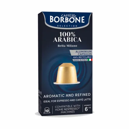 Caffè Borbone Capsule Nespresso Nero 100% Arabica 10 x 10