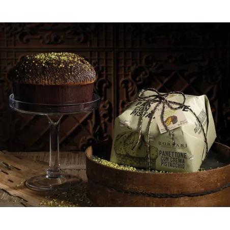 Panettone Con Pistacchio di Bronte Incartato 6 X 1kg  Cod. 3350
