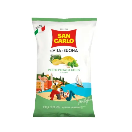 Chips met Pesto 16 x 150gr 'San Carlo'