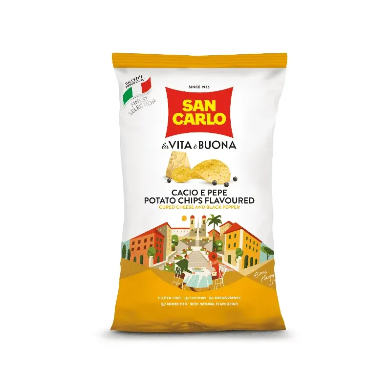 Chips Cacio e Pepe 20 x 100gr 'San Carlo'