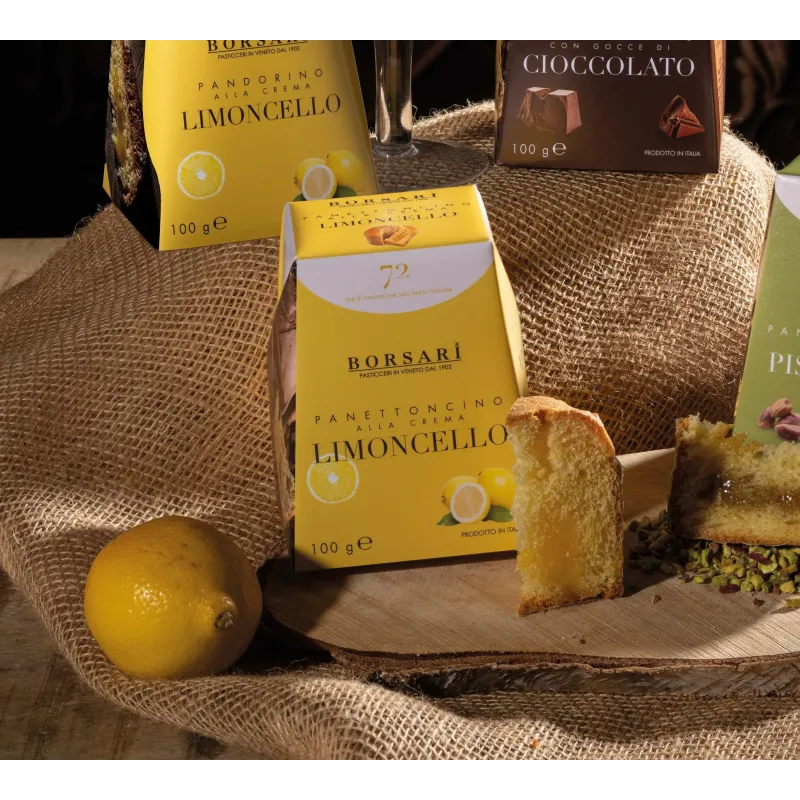 Panettoncino Crema Limoncello astucciato 48 x 100gr cod. 0451
