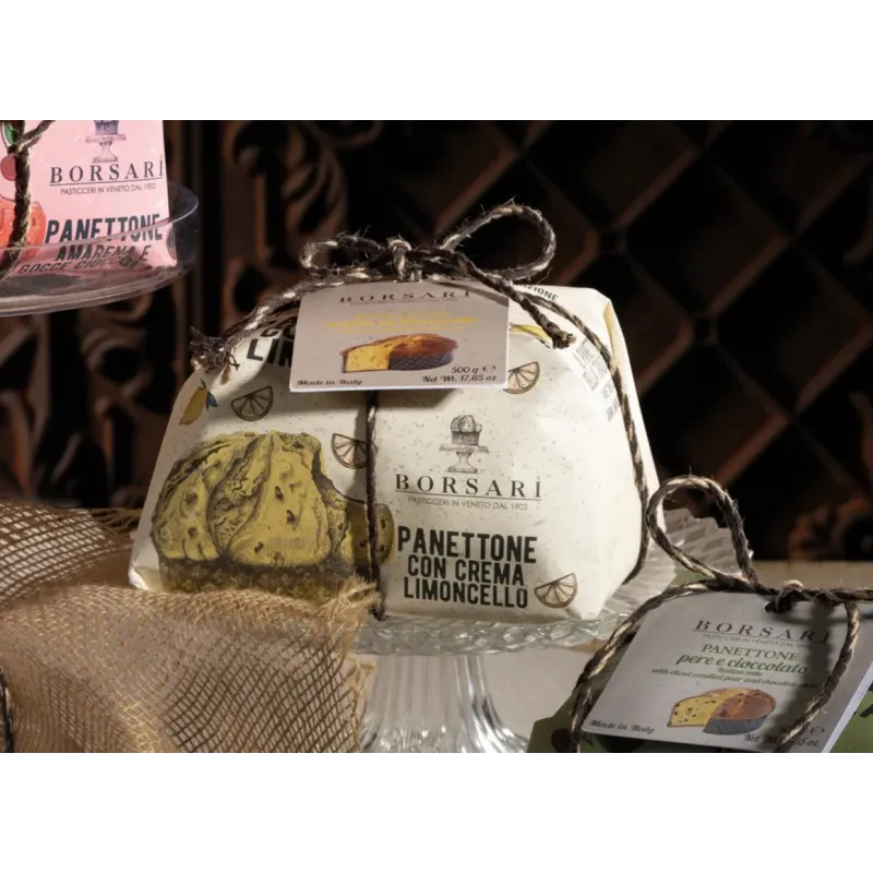 Panettone Crema Limoncello incartato a mano 12 x 500gr cod. 2034