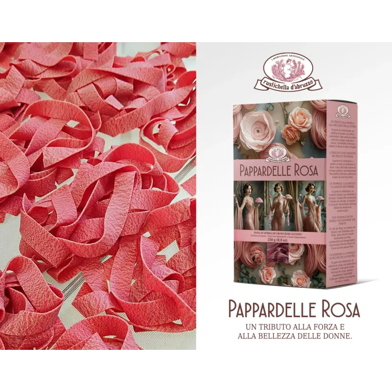 Pappardelle rosa all'uovo 12x500g Limited Edition Rustichella