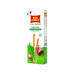 Grissini Knoflook en Rozemarijn 12 x 125gr 'San Carlo'
