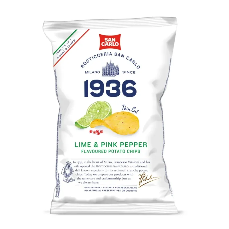 Lime en Pepper Chips 16 x 150gr 'San Carlo'